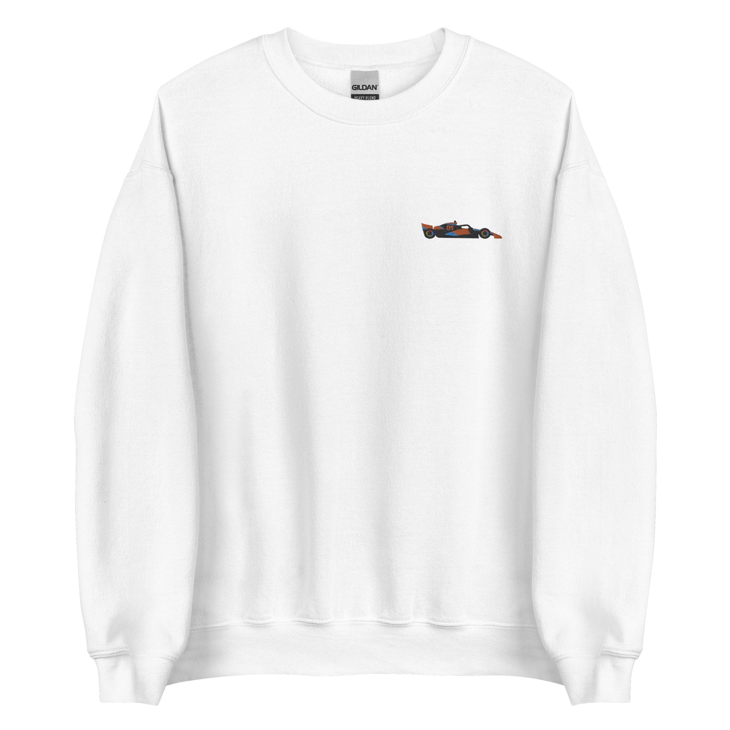 Embroidered McLaren F1 Car Oscar Piastri Sweatshirt white