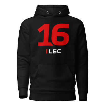charles leclerc 16 hoodie black