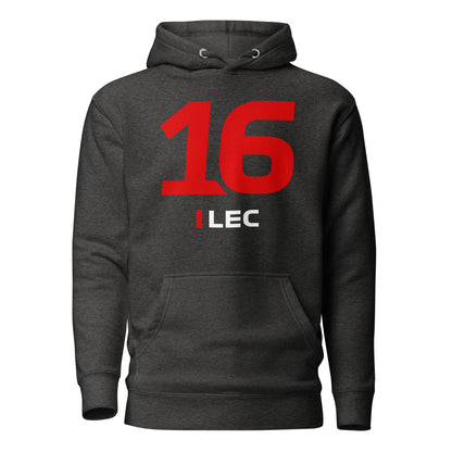 charles leclerc 16 hoodie charcoal heather