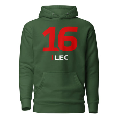 charles leclerc 16 hoodie forest green