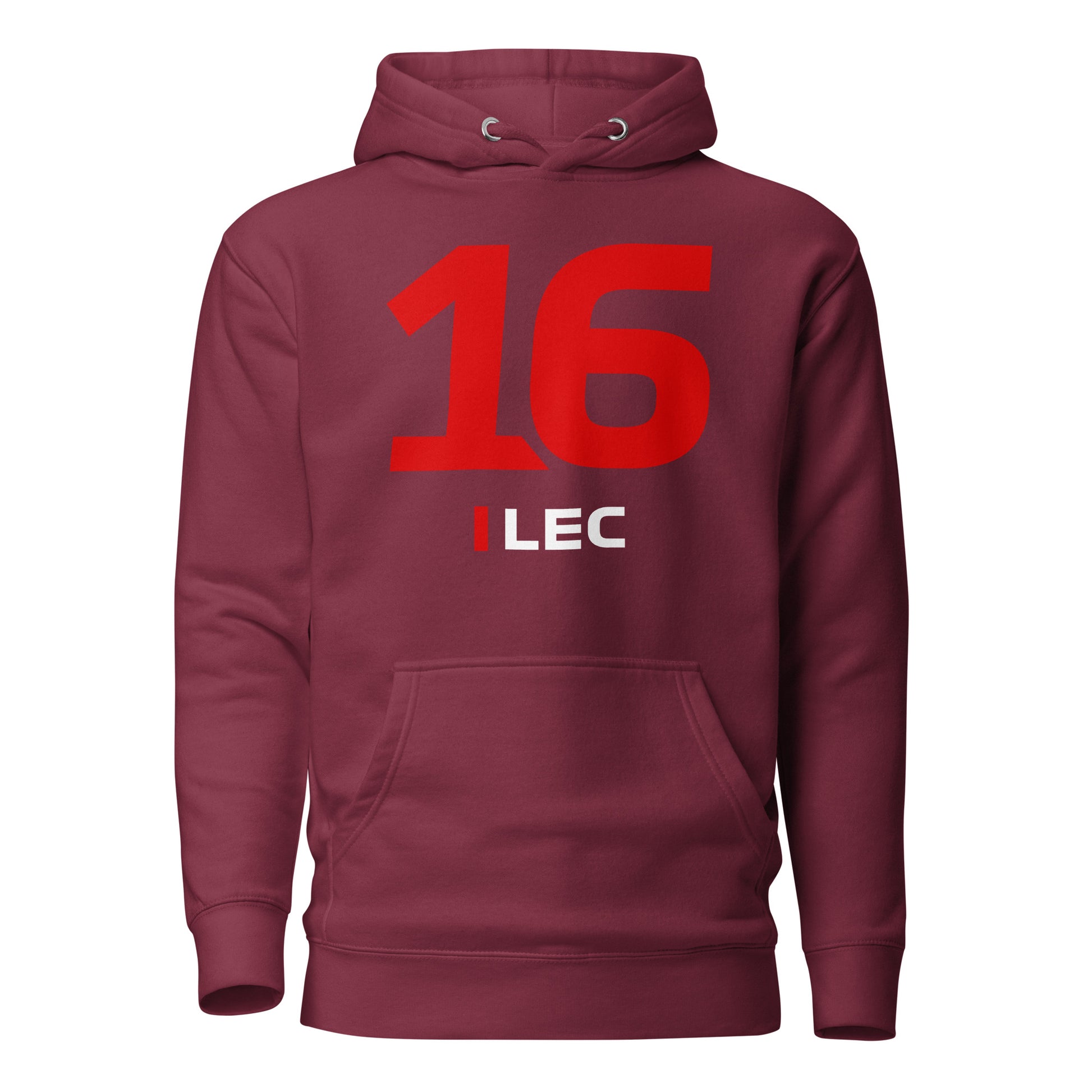 charles leclerc 16 hoodie maroon