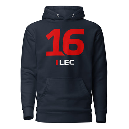 charles leclerc 16 hoodie navy blue
