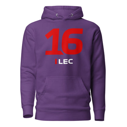 charles leclerc 16 hoodie purple