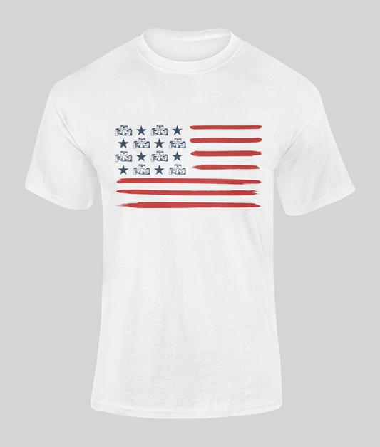 united states flag t-shirt white