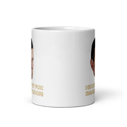 Guenther Steiner Smash The Door Mug front view