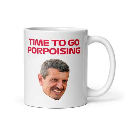 Guenther Steiner Time To Go Porpoising Mug right view